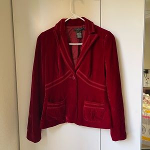 Red velvet jacket - Laundry by Shelli Segal